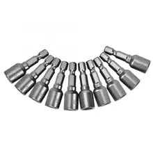 10 шт. 8 мм шестигранный Магнитный гайковерт разъем Мощность сверло хром ванадиевой стали ручные инструменты