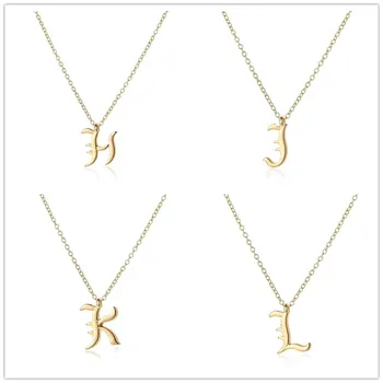 

Small Swirl Cursive Artistic Roman Greek Latin English All 26 A-Z Monogram Initial Alphabet Letter Family Name Word Necklaces