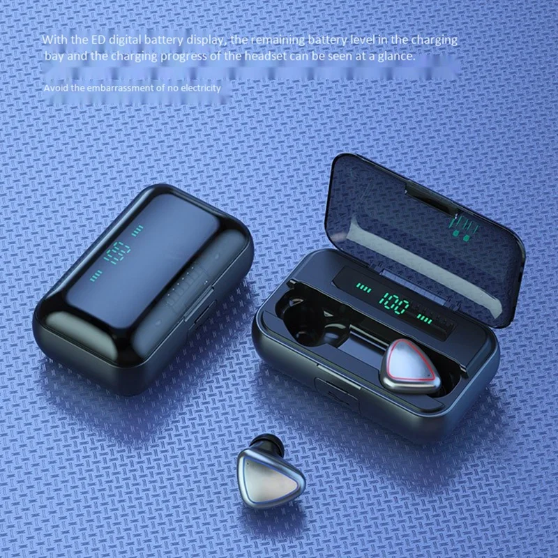 T68 TWS Bluetooth Headset Wireless 5 0 Sports Digital Display Headset Ix7 Waterproof Smart Contact