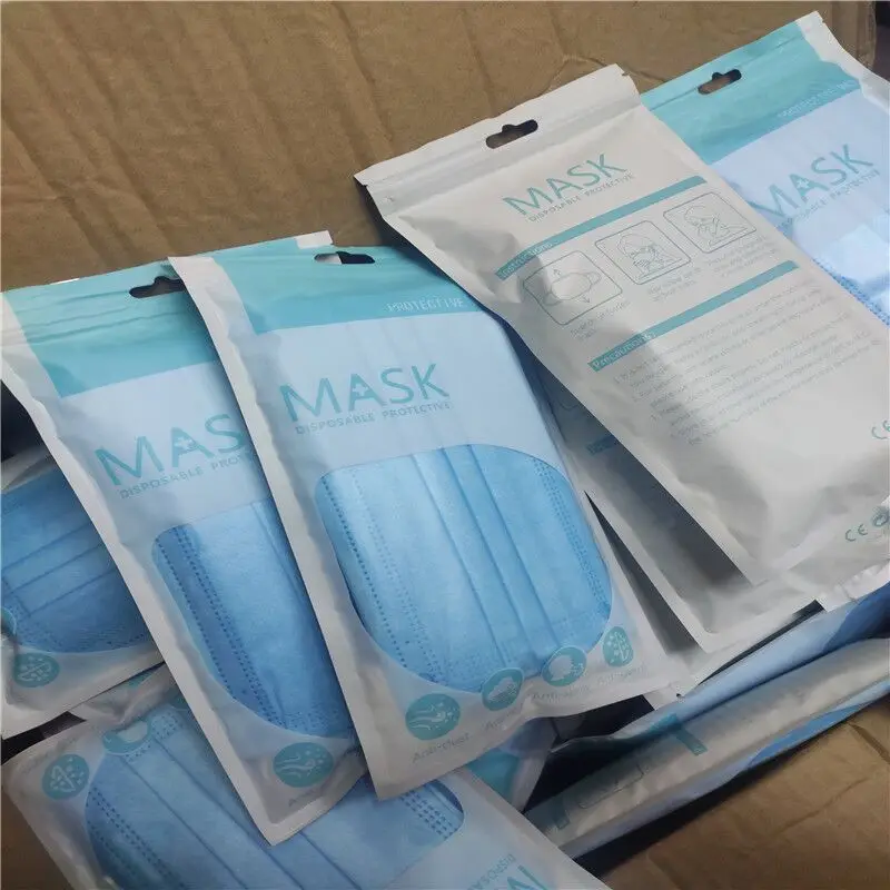 

100-200 pcs Mask wholesale cheap cloth face mask 3-layer disposable Non-woven melt-blown Dustproof antibacterial filter pm 2.5