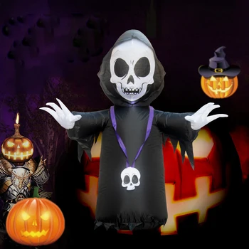 

Scary Skull Halloween Inflatable Specter Ghost Pumpkin Halloween Inflatable Outdoor Holiday Yard Decorations Horror Props