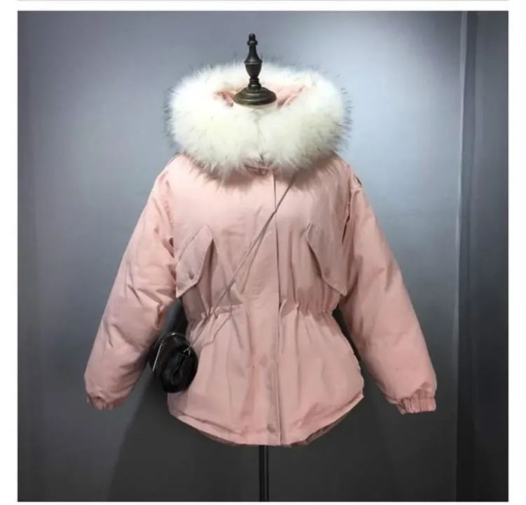 winter jacket women Large fur collar down wadded jacket female cotton-padded jackets thickening women winter coat 2031