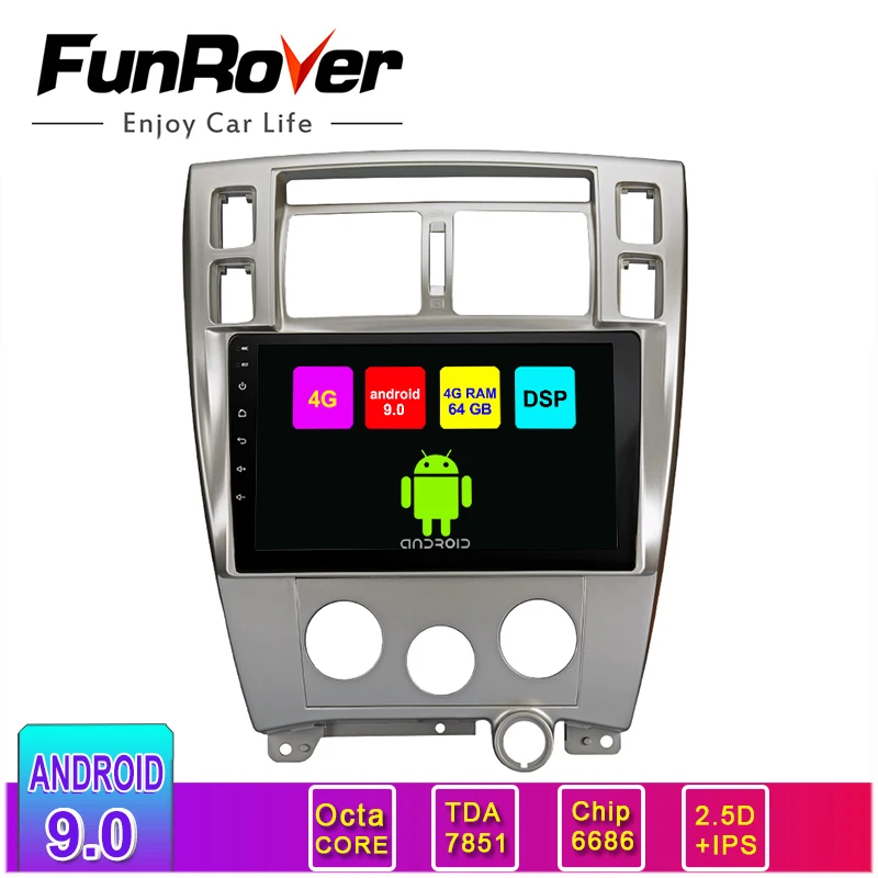 Автомагнитола Funrover DPS 64G для Hyundai Tucson 2006 2010 мультимедийный видеопроигрыватель с
