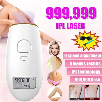 

999999 Flash Professional Permanent Laser Epilator LCD Display Laser IPL Hair Removal Machine Photoepilator Painless Depilador