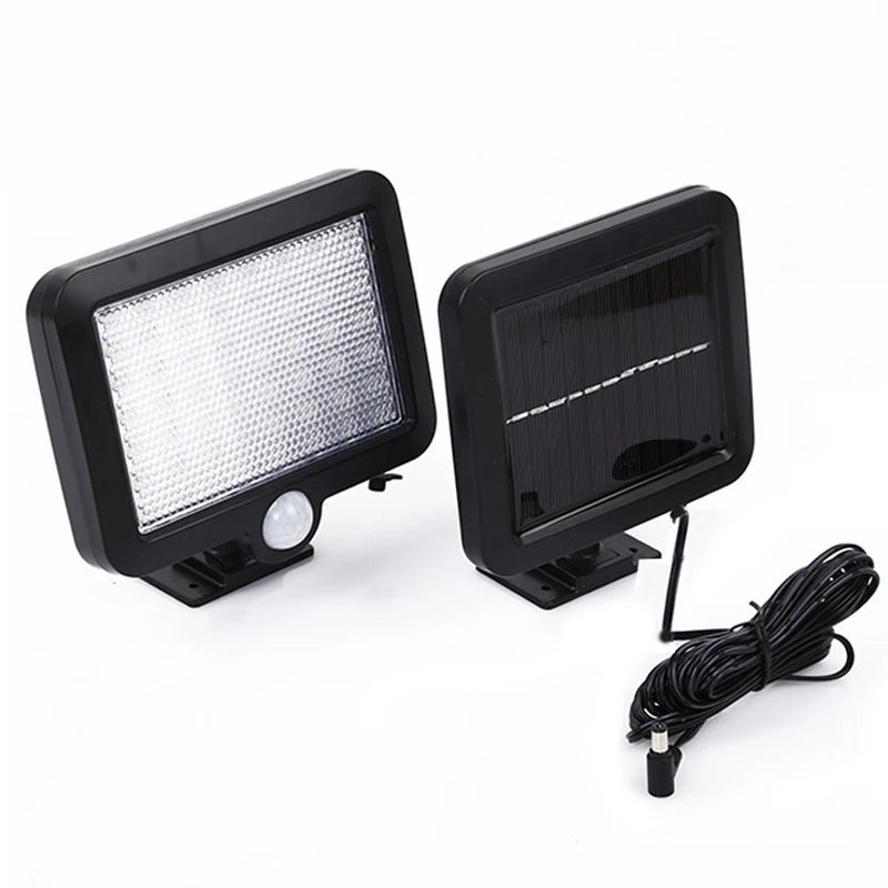 DOZZLOR 56leds Солнечный настенный светильник датчик движения водонепроницаемый IP65