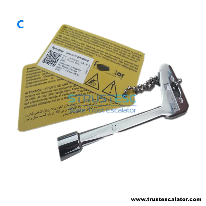 Elevator Triangle Key Use for Fermator