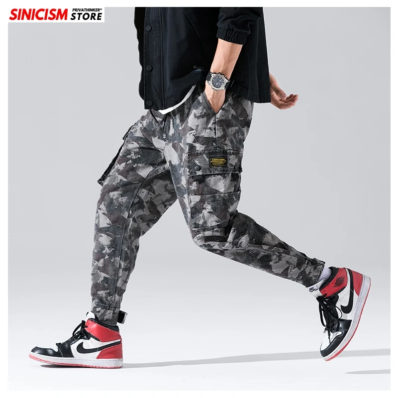 Sinicism Store мужские осенние японские брюки карго 2020 плотные зимние теплые штаны для