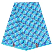 Высокое качество Ледяной Синий Печатный Сладкий Полосатый воск ткани для леди