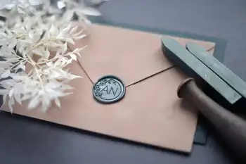 

Personalized Wax Stamp branch elements Wax Seal with Initials Wedding Stamp Personalized monogram wax seal stamp