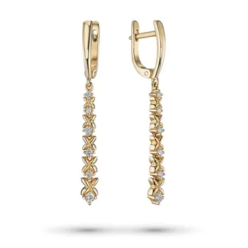 

Earrings in yellow gold with diamonds