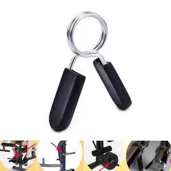

2pcs Barbell Lever Buckle Barbell Weight Bar Dumbbell Fitness Clamp Use Clips Lock Collar Spring Trainning Accessories Indo W2Y3