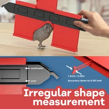 Jauge à 2 profils, compteur de Contour de forme irrégulière, duplicateur règles de mesure de profil, Instruments multifonctions précis 