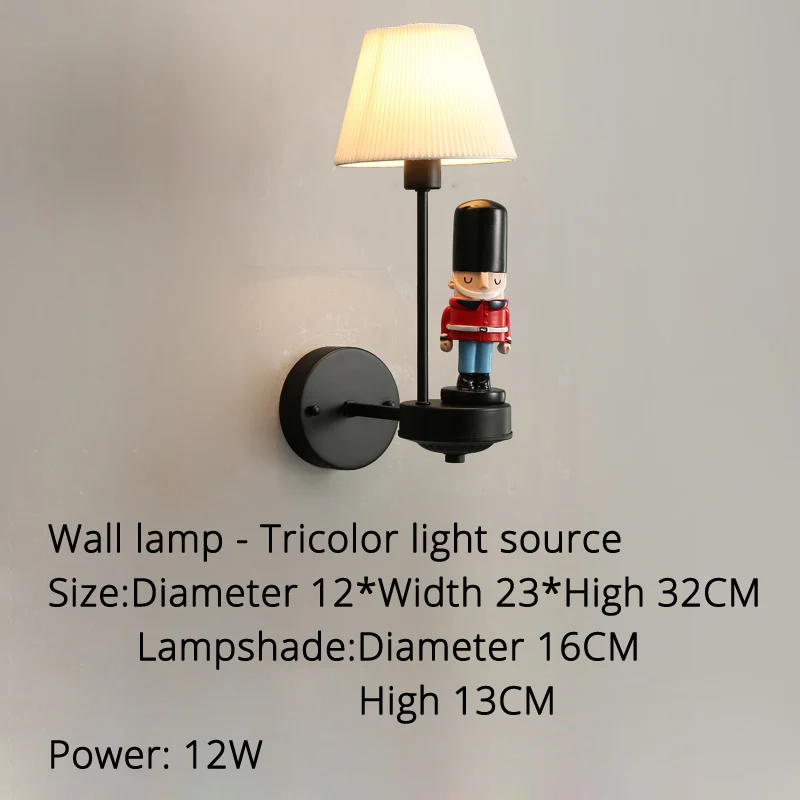 wall lamp Люстры для детской комнаты, люстра для мальчиков и девочек, лампа для спальни, креативные Мультяшные средиземноморские лампы - Цвет абажура: wall lamp