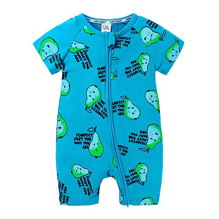 Newborn Knitting Romper Hooded  Cartoon Print Baby Romper Fashion Toddler Girl Summer Clothes Cotton Zipper Short Sleeve Newborn Boys Rompers 3-24 Months Newborn Sailor Romper Girls Boy Costume Anchor