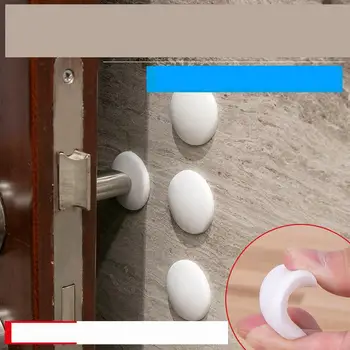 

6 Pcs/Lot Thickened 4cm Round Silica Gel Door Wood Wall Anti Collision Pad Handle Lock Protection Colli