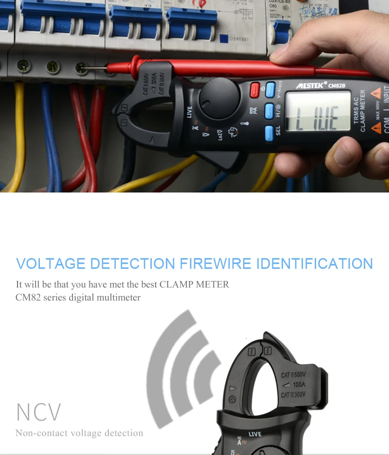 MESTEK AC Цифровой мультиметр Amper Clamp CM82A TRMS авто-rangingr тестер напряжения тока диода непрерывности с зажимом