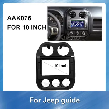 

2 din Car panel dual DVD frame For JEEP Compass 2010-2015 stereo panel for mounting Car Fascia Emergency Light Work Dashboard