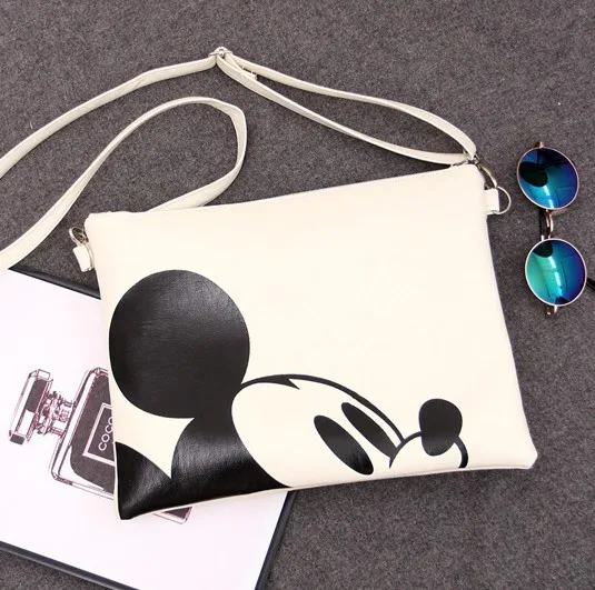 Сумка для подгузников с Микки Дисней, Наплечная Сумка, мультяшная сумка почтальонка с Минни, PU модная женская сумка для путешествий - Цвет: 5