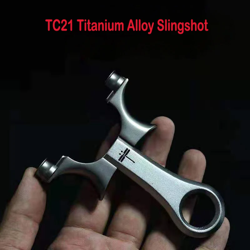 Titanium Alloy Aluminum Handle Slingshot Mobile Round Head Light Portable Outdoor Sports Disassembly Split Sling shot | Спорт и