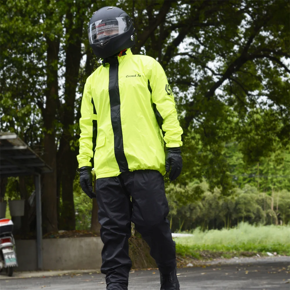 Moda motocicleta ciclismo engrossar capa de chuva
