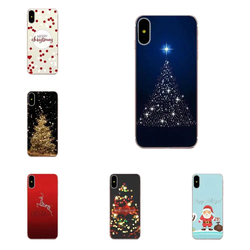 Наклейки на рождественскую елку для Huawei Nova 2 V20 Y3II Y5 Y5II Y6 Y6II Y7 Y9 G8 G9 GR3 GR5 GX8 Prime 2018 2019