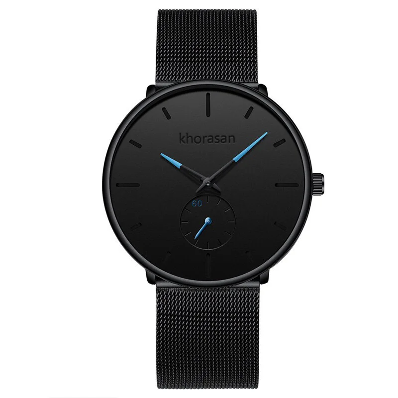 Minimalist Thin Mesh Steel Watch For Men Full Stainless Steel Band Light Watches Clocks Relogio Masculino Reloj Montre Hombre 