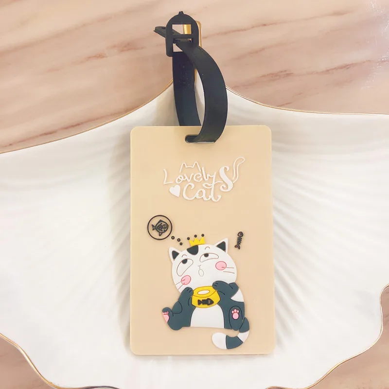 Kawaii животное мультфильм бирка для чемодана ID адрес держатель багажная этикетка идентификатор дорожные аксессуары посадочная переносная бирка