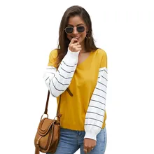 ^#Cheap SKTSUUC Spring Autumn Clothes Womens Sweaters 2019 Casual Wild Pullover Long Sleeve Splicing Knitted Sweater Women ^#Cheap SKTSUUC Spring Autumn Clothes Womens Sweaters 2019 Casual Wild Pullover Long Sleeve Splicing Knitted Sweater Women