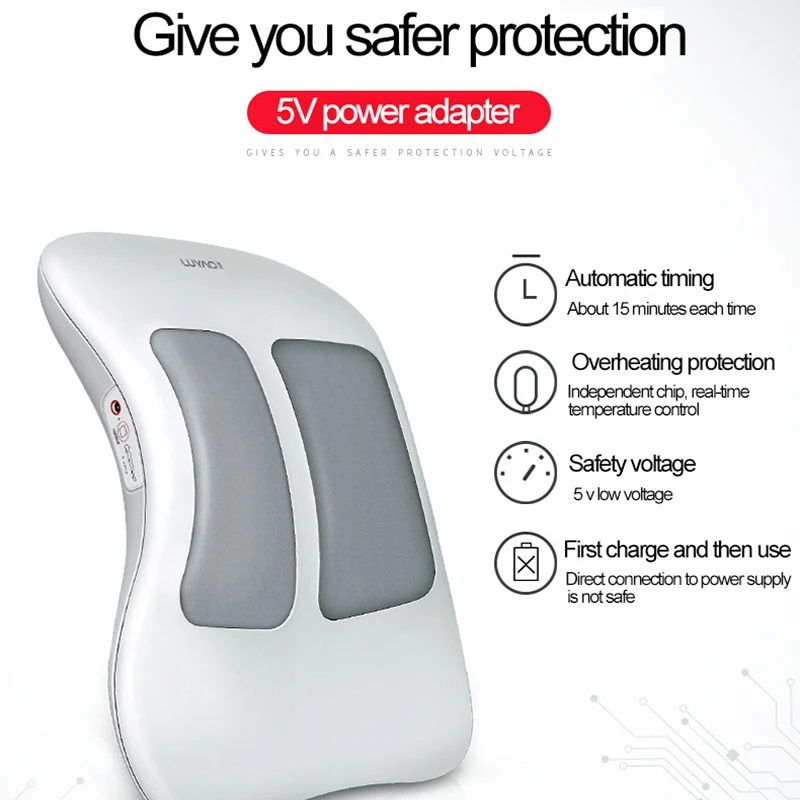 Portable Micro vibration heating Waist Massager Physiotherapy Lumbar Orthosis Spine Pain Relieve fa