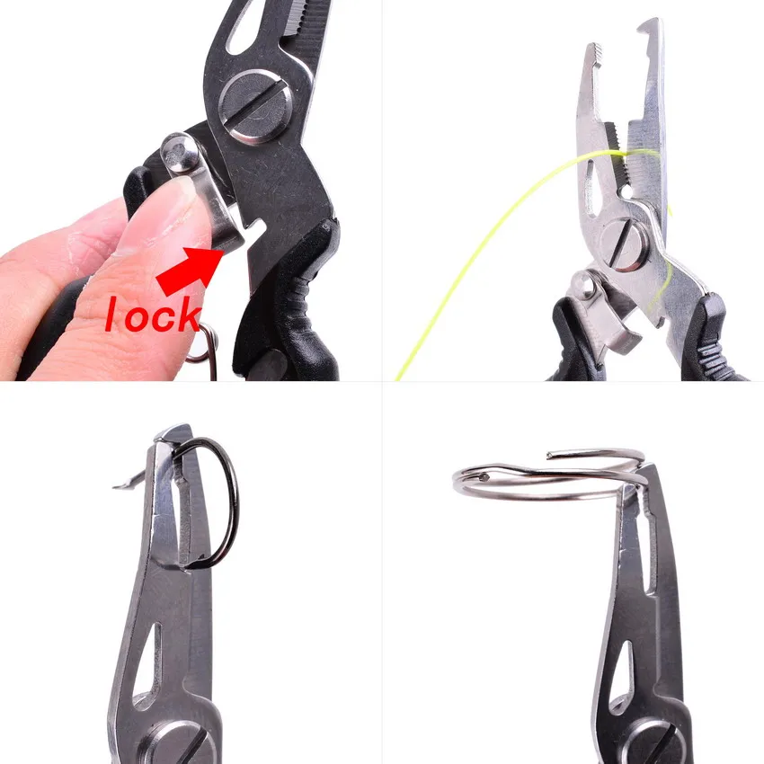 Fishing Pliers Fish Line Cutter Scissors Mini Fish Hook Remover Multifunction Tools New Black Beak Jaw - Image 2