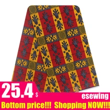 ESEWING Анкара Африканский Воск Принты Ткань 6 ярдов голландский настоящий воск хлопок