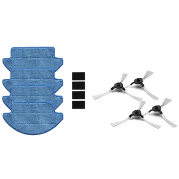 

1 Set Cleaning Mop Cloth + ic Sticker & 4Pcs Side Brush for Polaris PVCR Robotic Vacuum Cleaner Spare Part