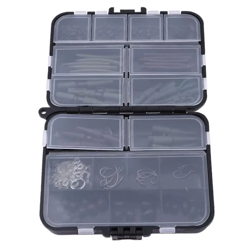

Carp Fishing Hooks Sleeves Beads Swivels Core Rig Boilie Bait Needle Box