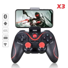 

NEW Gamepad X3 Wireless Bluetooth Joystick PC Android IOS Game Controller BT4.0 Game Pad For Mobile Phone Tablet TV Box Holder