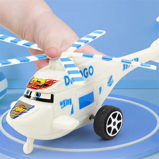 4PCS/Set Helicopter Toys Pull Back Children Plane Dolls Kids Plastic Random Aircraft Model Educational Airliner Toy Puzzle Gifts 5