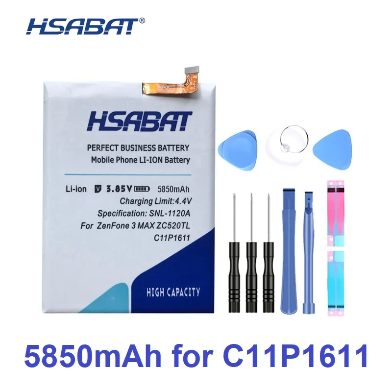 

HSABAT C11P1611 5850mAh Battery For ASUS Zenfone 3 Max Z3 Max ZC520TL X008DB PegASUS 3 X008 X008D Z01B Batteries
