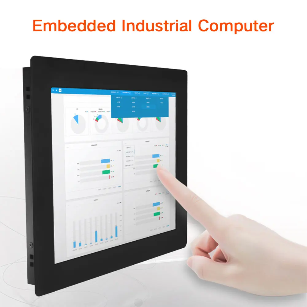 vesa bracket front screen IP65 15  inch android industrial touch screen stainless panel pc