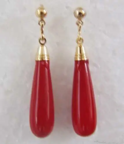 +++ stylish 18KGP golden ruby Dangle &amp Chandelier earrings 18K GP style Fine jewe Noble Natural jade FREE SHIPPING | Украшения и