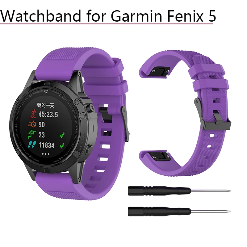 Силиконовый умный ремешок для часов Garmin Fenix 5X 5 5S Plus 3 3HR Forerunner935 Quatix5 Sapphire Approach