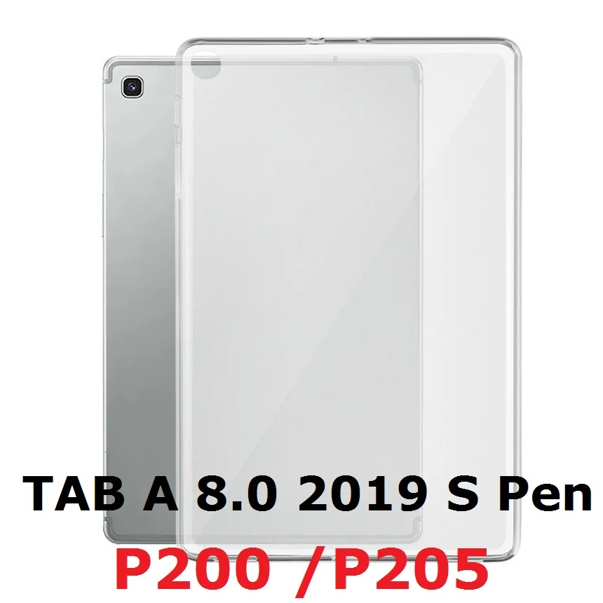 Tpu Opaco Ultra Sottile Per Samsung Galaxy Tab A 8.0 2019 S Penna Sm-P200 P205 Custodia Tpu Cover Per Samsung Tab A 8.0 S Penna P200 Cover