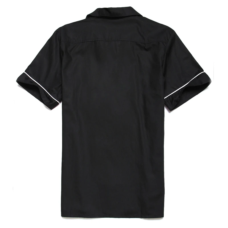 Хлопковая винтажная рубашка с вышивкой в стиле рокабилли хип хоп|top brand shirt|brand