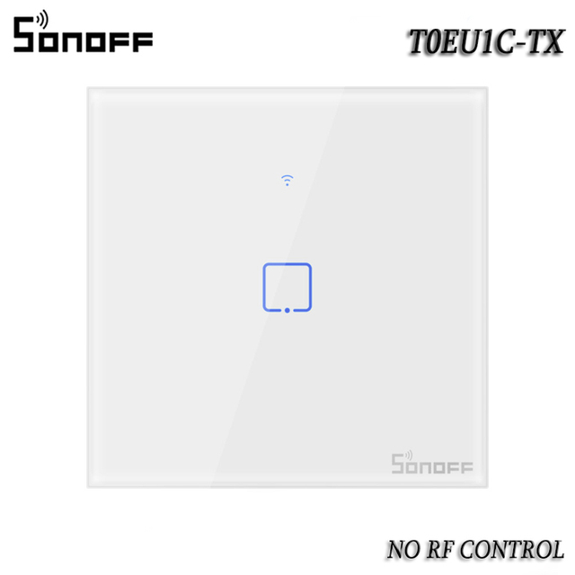 T0 TX WiFi Smart Wall Switch EU/US/UK 1/2/3 Gang Remote Control Light Switch Via Ewelink APP Work With Alexa Google Home