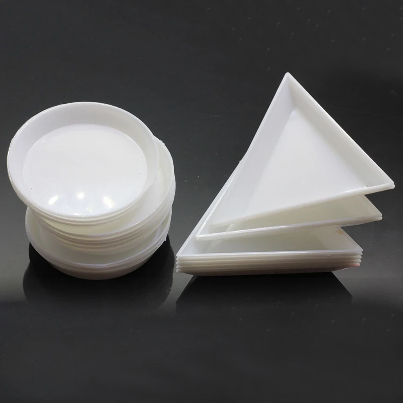 10 шт. круглые треугольные Пластиковые Стразы для дизайна ногтей подставка