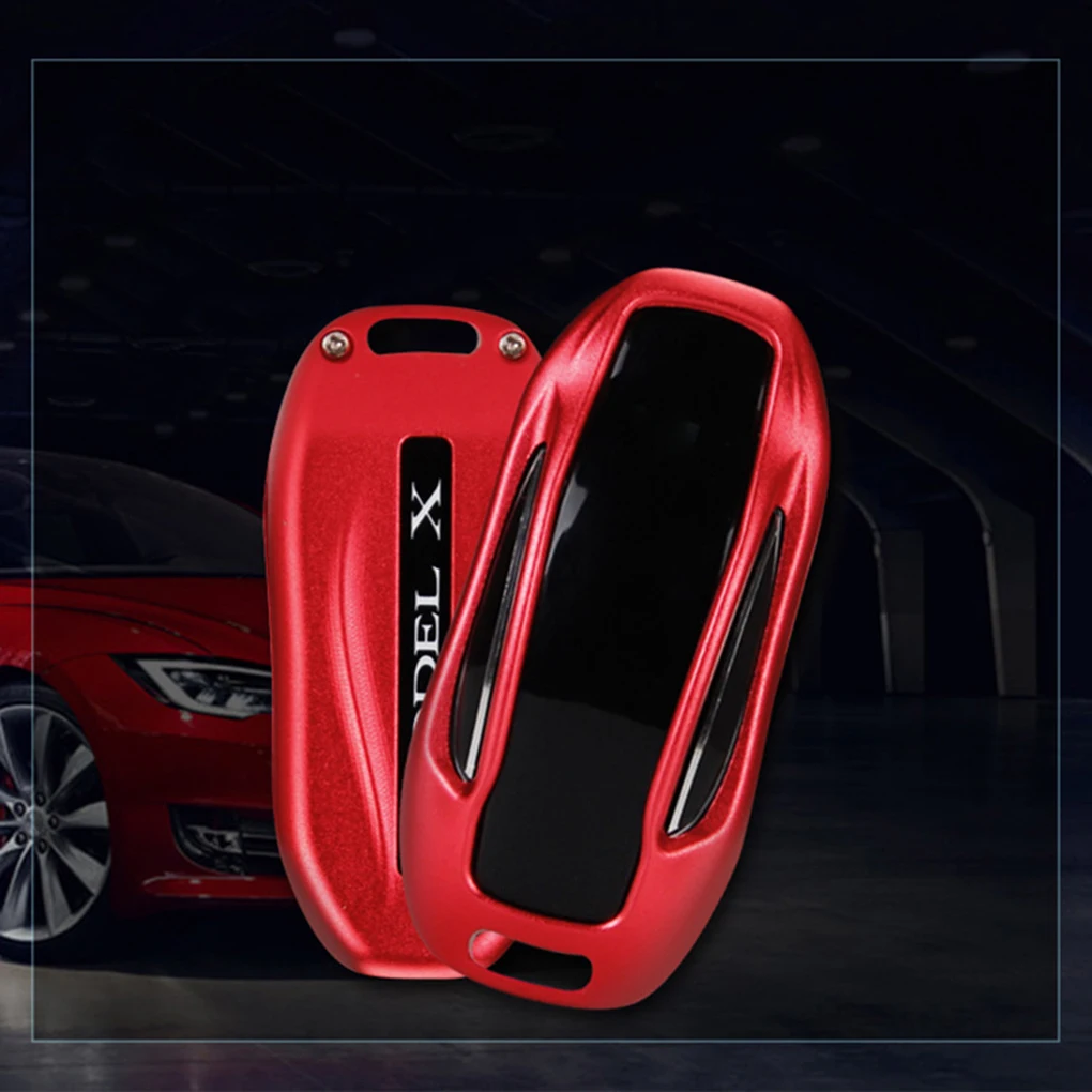Для Tesla модель X Алюминий брелок для автомобильных ключей, держатель Чехол пульт дистанционного управления Управление оболочка для Smart ключа протектор