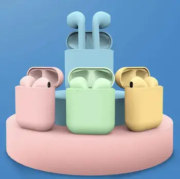 

New i12 TWS Wireless BLuetooth V5.0 Earbuds Macaron Inpods-12 Earpiece Airbuds Pro Sports Earpods Earphones for All Phones