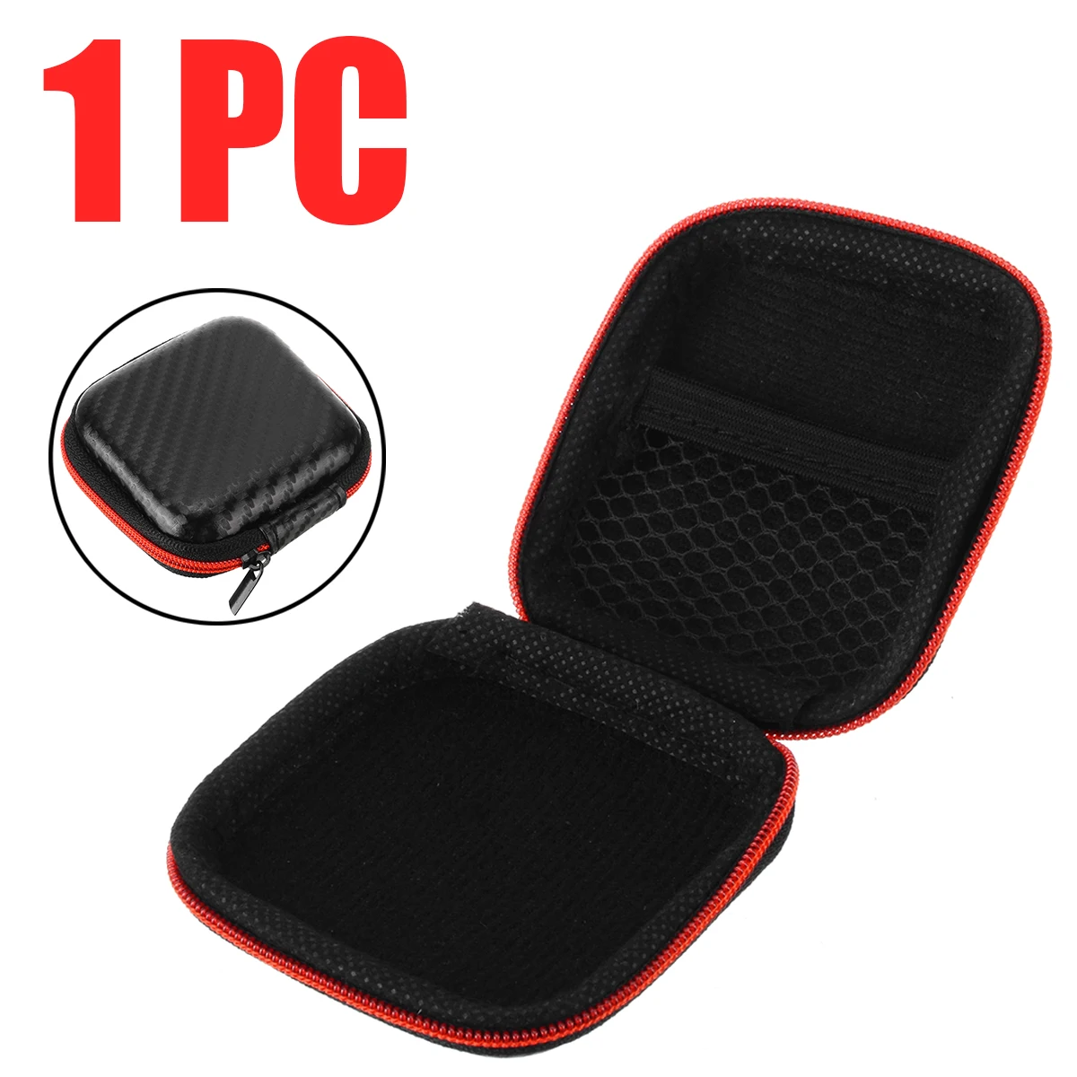 

Portable Zipper Hard Headphone Case Mini Earbuds Pouch Case PU EVA Earphone Bag USB Cable Organizer Headset Bag