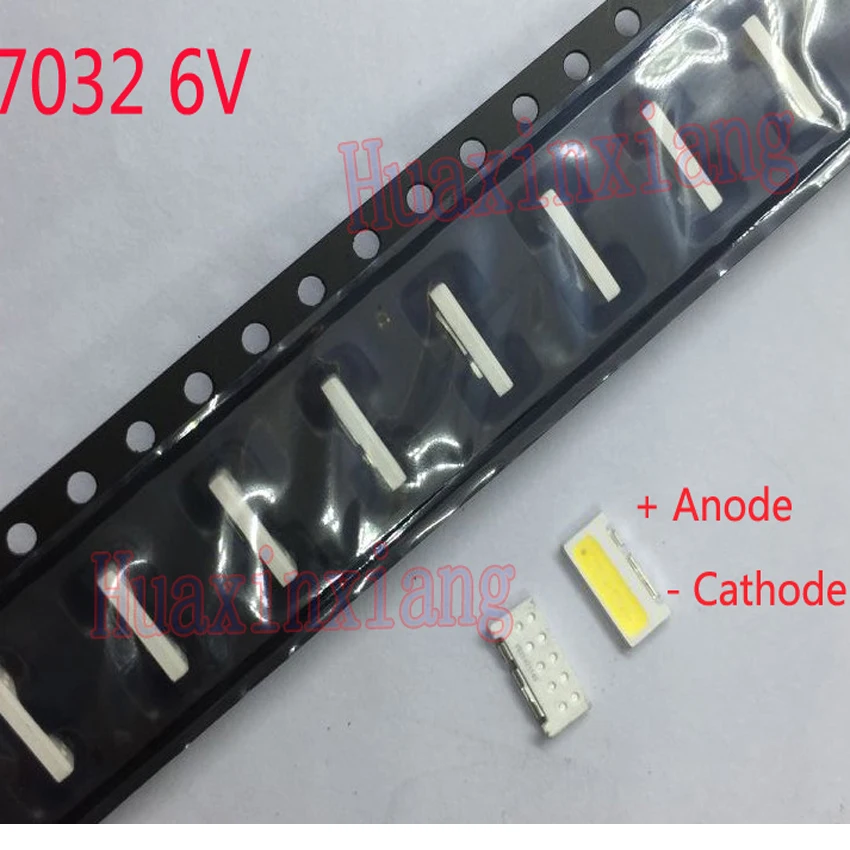 100 шт./лот оригинальный SMD LED 7032 6 в 1 Вт 160ма холодный белый высокая мощность для