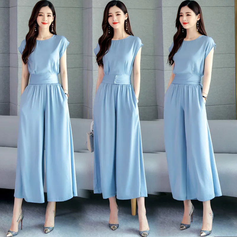 

Elegant Fashion 2019 Summer Set/Suit Skirt Slim Fit Elegant Cool Crew Neck