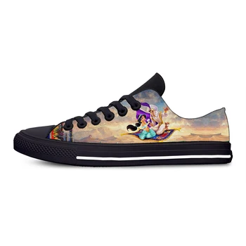 

Cartoon Movie Aladdin Hot Cool Fashion Casual Canvas Shoes Low Top Breathable Lightweight Sneakers 3D Print For Men Women