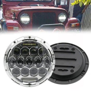 

For Jeep Wrangler Defender Led Headlight DOT Approved 7 Inch Round High Low Beam Headlamp For Lada 4x4 Urban Niva 75W